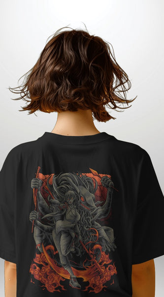 Backbencher Women’s Printed Oversized T-Shirt (Blood Dragon Edition) INK