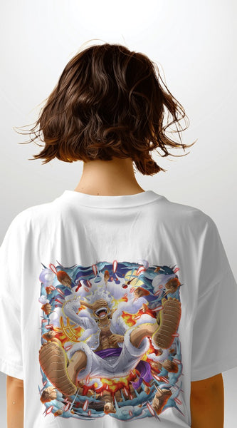 Backbencher Women’s Printed Oversized T-Shirt (One Piece Edition) INK