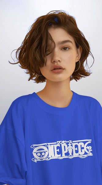 Backbencher Women’s Printed Oversized T-Shirt (One Piece Edition) INK