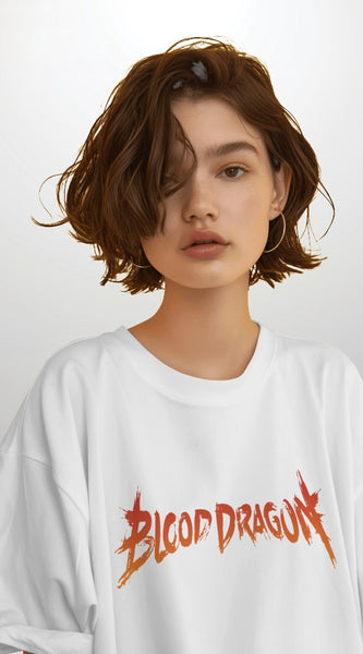 Backbencher Women’s Printed Oversized T-Shirt (Blood Dragon Edition) INK