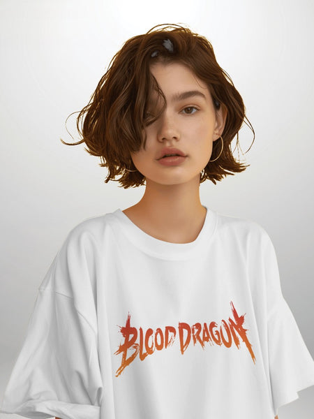 Backbencher Women’s Printed Oversized T-Shirt (Blood Dragon Edition)