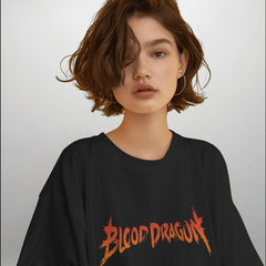 Backbencher Women’s Printed Oversized T-Shirt (Blood Dragon Edition) INK