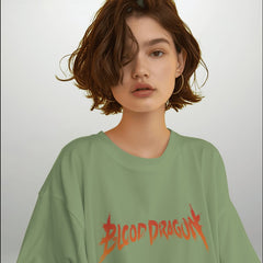 Backbencher Women’s Printed Oversized T-Shirt (Blood Dragon Edition) INK