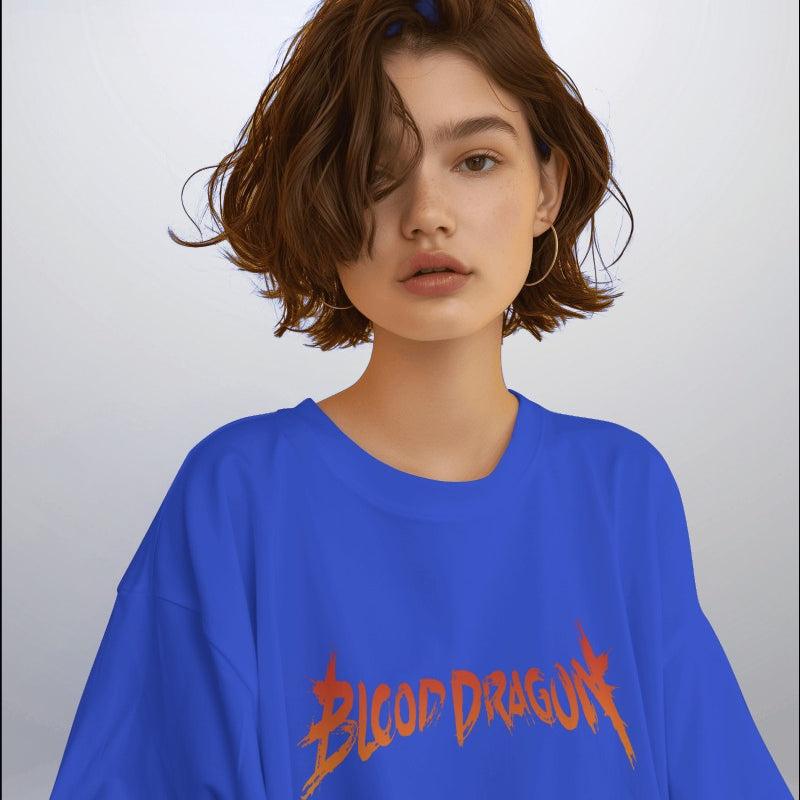 Backbencher Women’s Printed Oversized T-Shirt (Blood Dragon Edition) INK