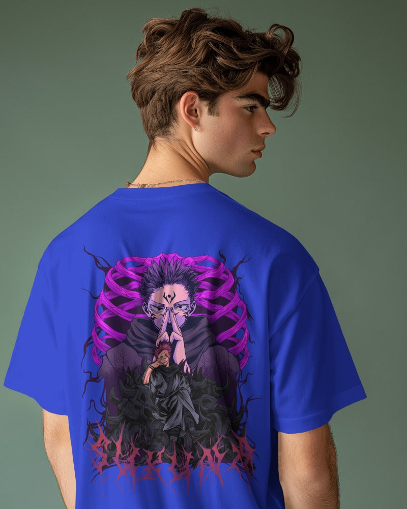 Backbencher Premium Men's Oversized T-Shirt (Printed - Jujutsu Edition) INK