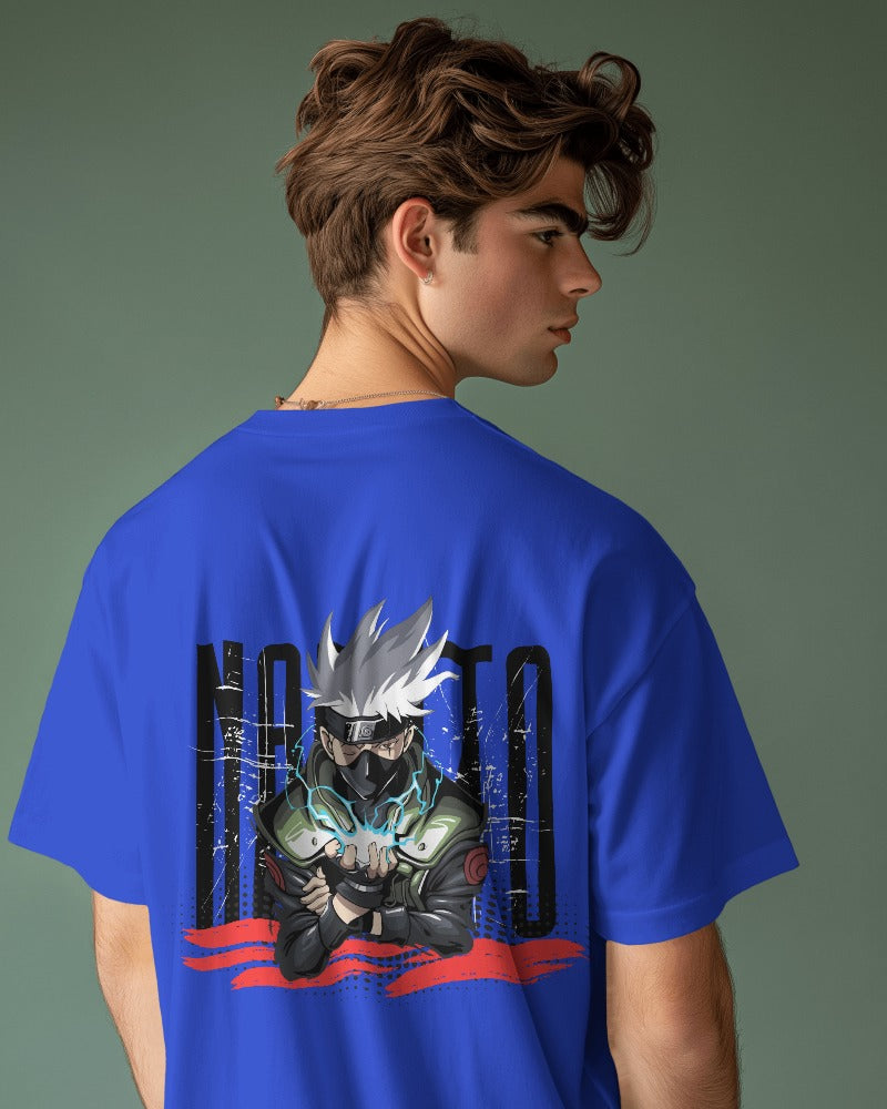 Backbencher Men’s Printed Oversized T-Shirt (Kakashi Sensei Edition) INK