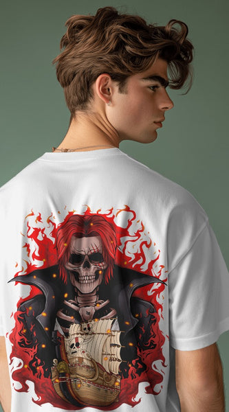 Backbencher Premium Men's Oversized T-Shirt (Printed - RED Edition) INK