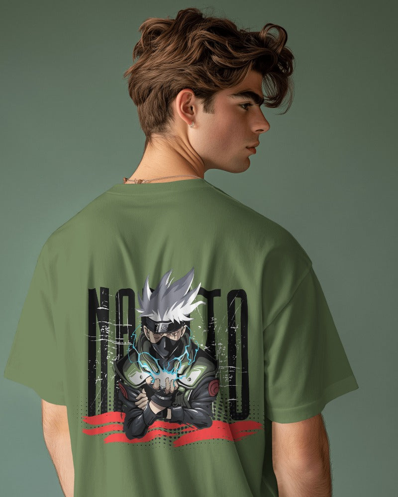 Backbencher Men’s Printed Oversized T-Shirt (Kakashi Sensei Edition) INK