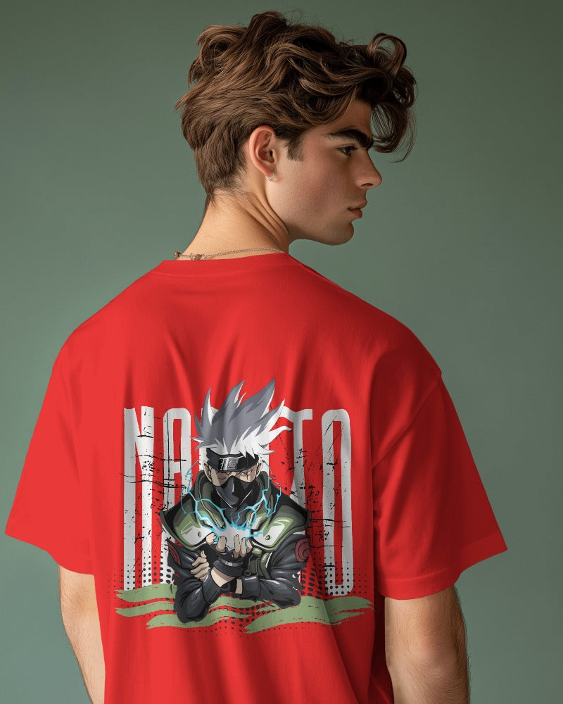 Backbencher Men’s Printed Oversized T-Shirt (Kakashi Sensei Edition) INK