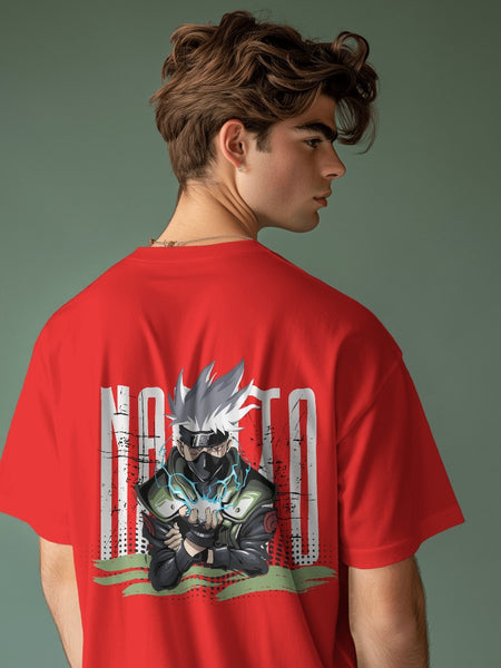 Backbencher Men’s Printed Oversized T-Shirt (Kakashi Sensei Edition)