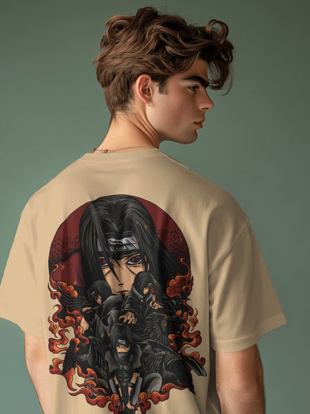 Backbencher Premium Men's Oversized T-Shirt (Printed - Itachi Edition)