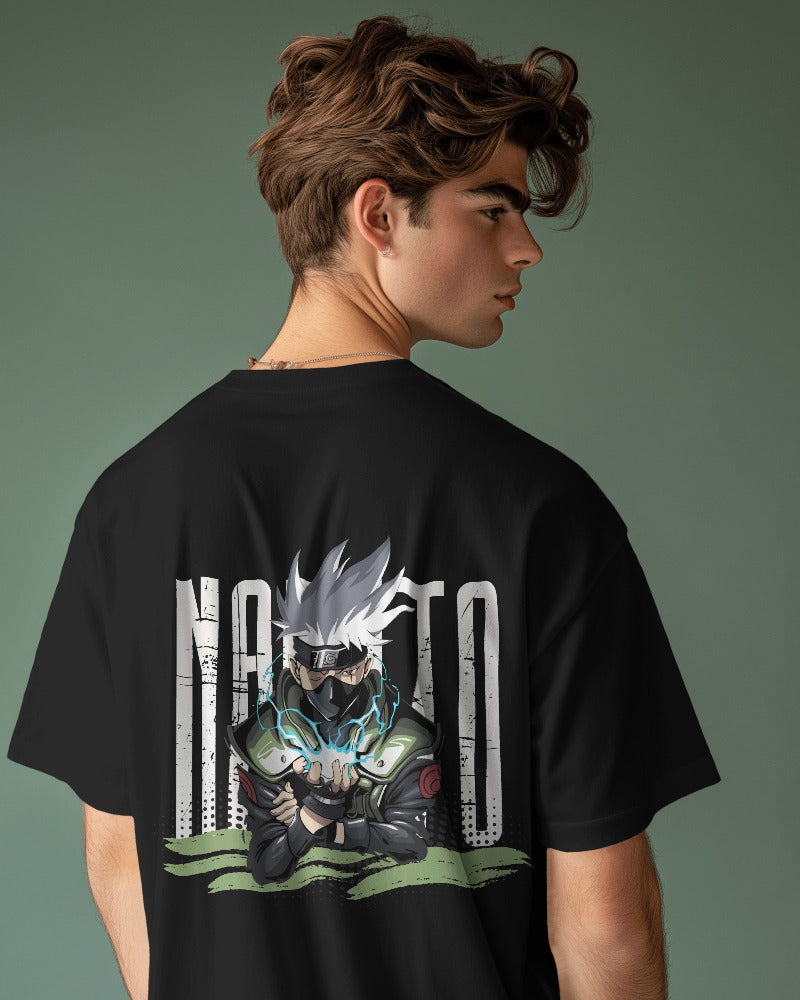 Backbencher Men’s Printed Oversized T-Shirt (Kakashi Sensei Edition) INK