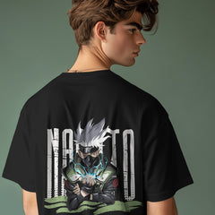 Backbencher Men’s Printed Oversized T-Shirt (Kakashi Sensei Edition) INK