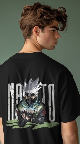 Backbencher Men’s Printed Oversized T-Shirt (Kakashi Sensei Edition) INK