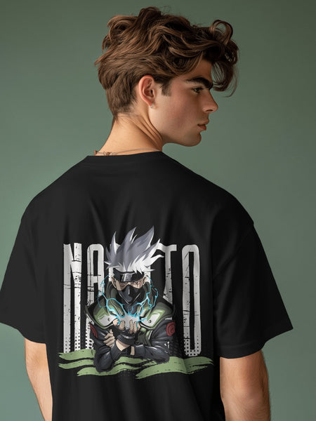 Backbencher Men’s Printed Oversized T-Shirt (Kakashi Sensei Edition)