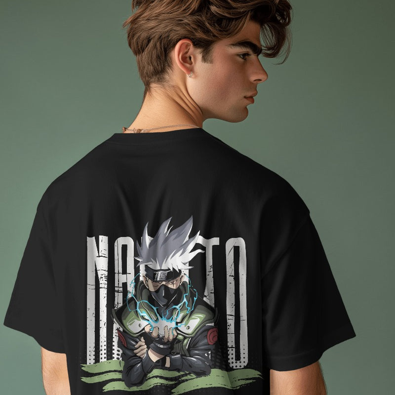 Backbencher Men’s Printed Oversized T-Shirt (Kakashi Sensei Edition) INK