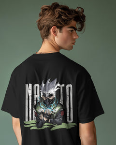 Backbencher Men’s Printed Oversized T-Shirt (Kakashi Sensei Edition) INK