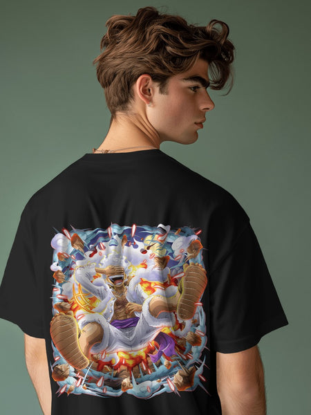Backbencher Men’s Printed Oversized T-Shirt (One Piece Edition)