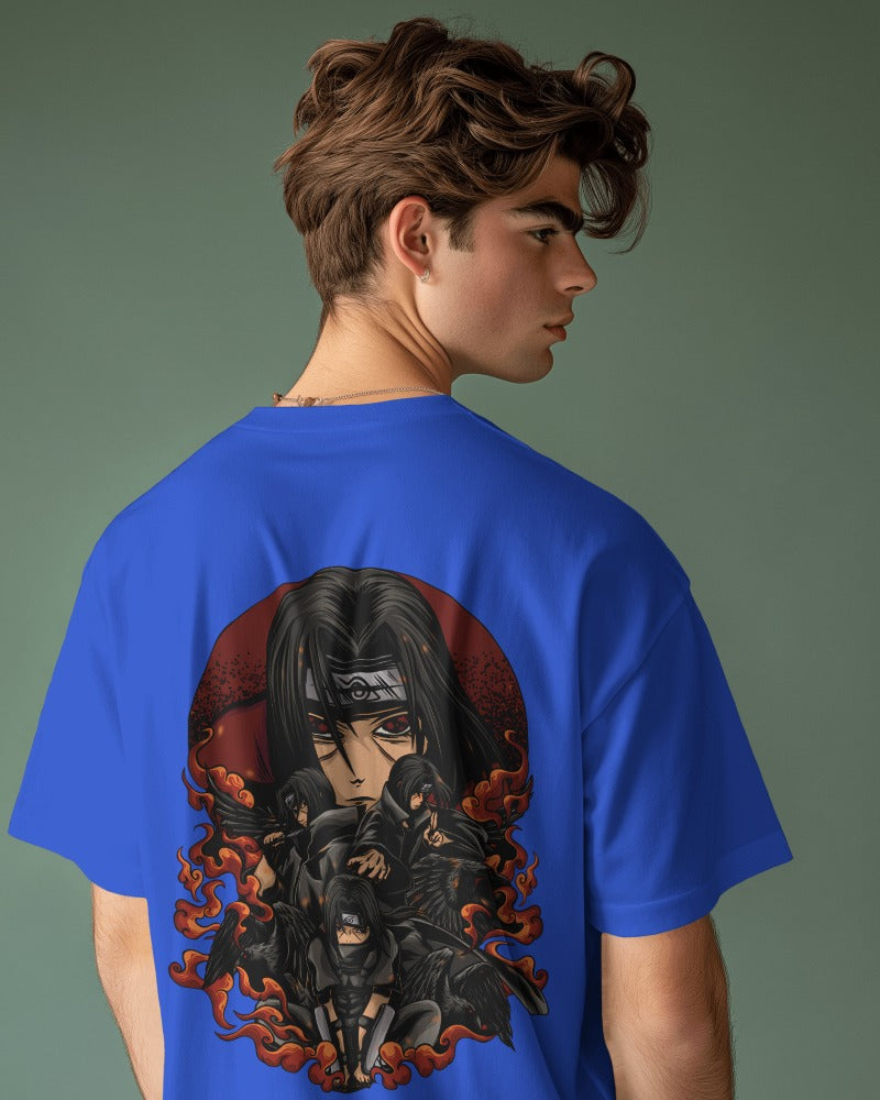 Backbencher Premium Men's Oversized T-Shirt (Printed - Itachi Edition) INK