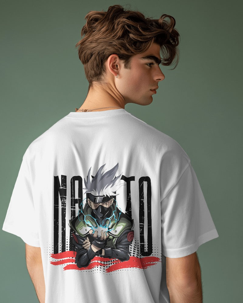 Backbencher Men’s Printed Oversized T-Shirt (Kakashi Sensei Edition) INK