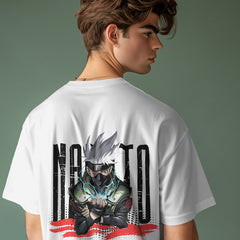 Backbencher Men’s Printed Oversized T-Shirt (Kakashi Sensei Edition) INK
