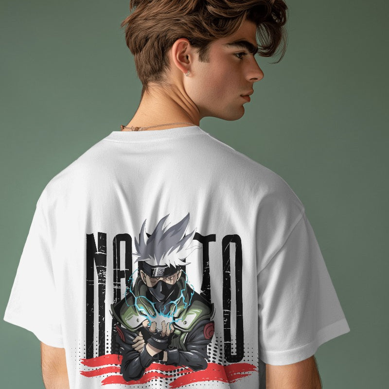 Backbencher Men’s Printed Oversized T-Shirt (Kakashi Sensei Edition) INK