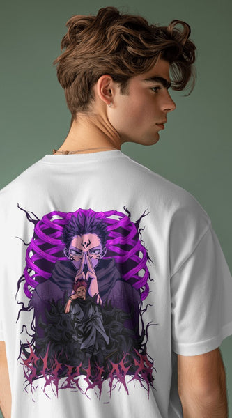 Backbencher Premium Men's Oversized T-Shirt (Printed - Jujutsu Edition) INK