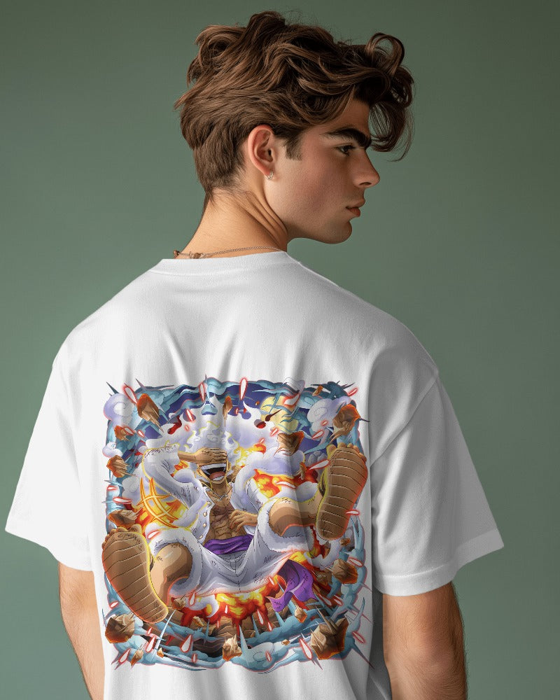 Backbencher Men’s Printed Oversized T-Shirt (One Piece Edition) INK