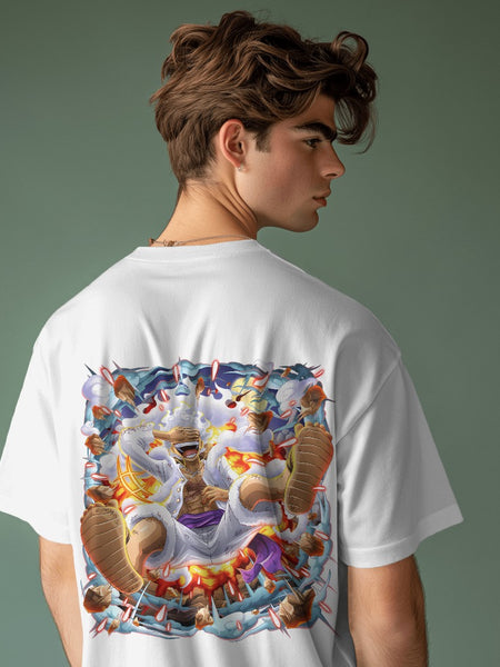 Backbencher Men’s Printed Oversized T-Shirt (One Piece Edition)