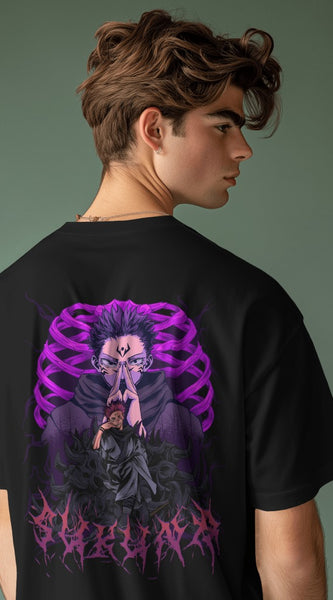 Backbencher Premium Men's Oversized T-Shirt (Printed - Jujutsu Edition) INK