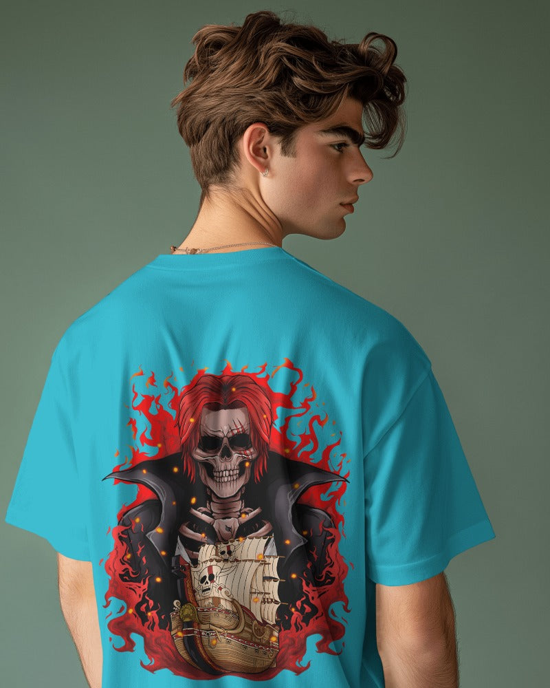 Backbencher Premium Men's Oversized T-Shirt (Printed - RED Edition) INK