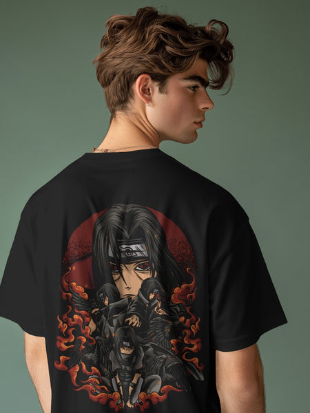 Backbencher Premium Men's Oversized T-Shirt (Printed - Itachi Edition)
