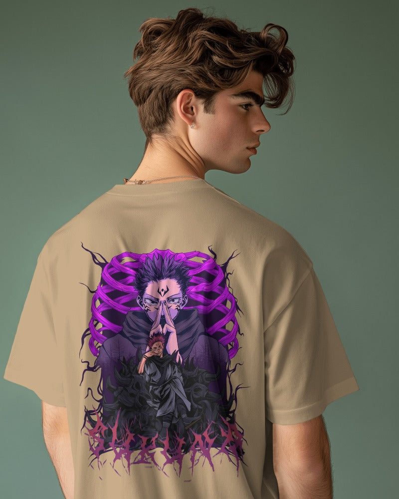 Backbencher Premium Men's Oversized T-Shirt (Printed - Jujutsu Edition) INK