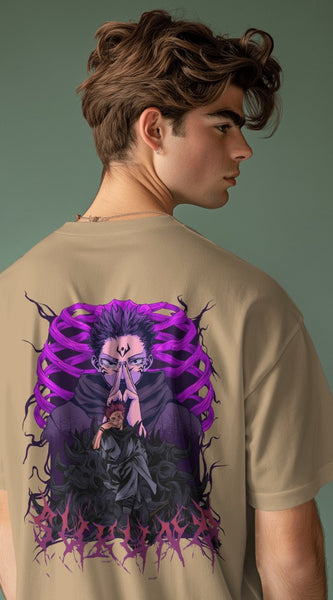 Backbencher Premium Men's Oversized T-Shirt (Printed - Jujutsu Edition) INK