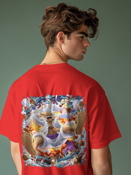 Backbencher Men’s Printed Oversized T-Shirt (One Piece Edition)