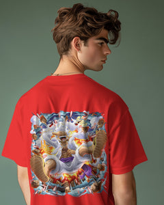 Backbencher Men’s Printed Oversized T-Shirt (One Piece Edition) INK