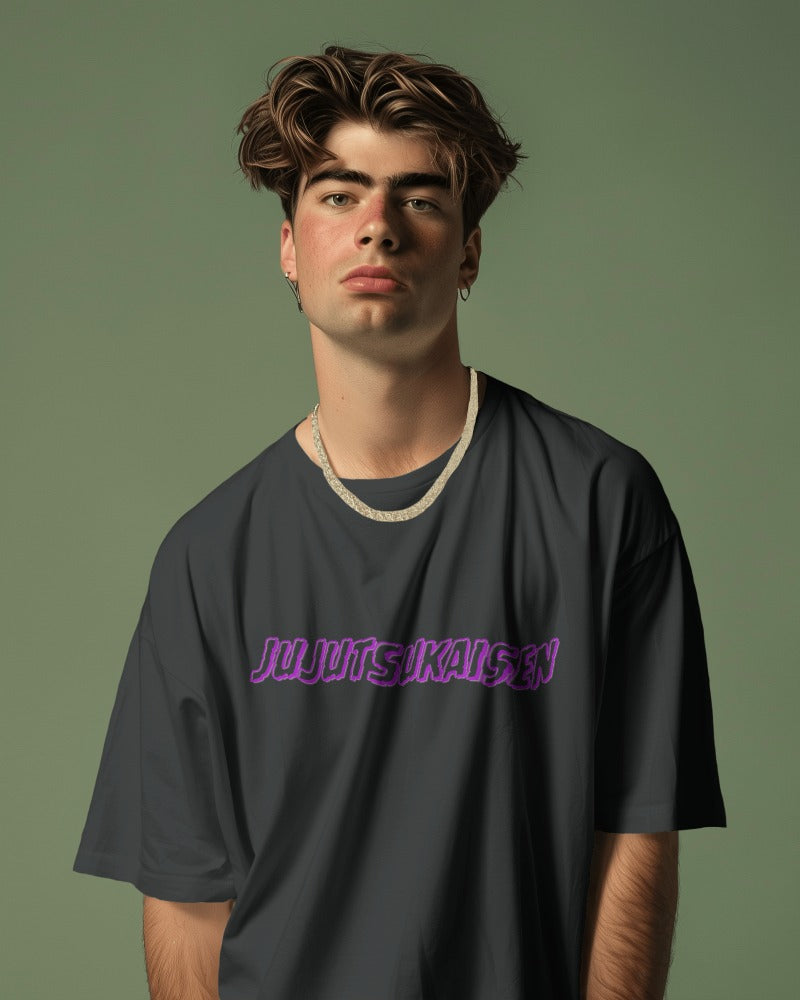 Backbencher Premium Men's Oversized T-Shirt (Printed - Jujutsu Edition) INK
