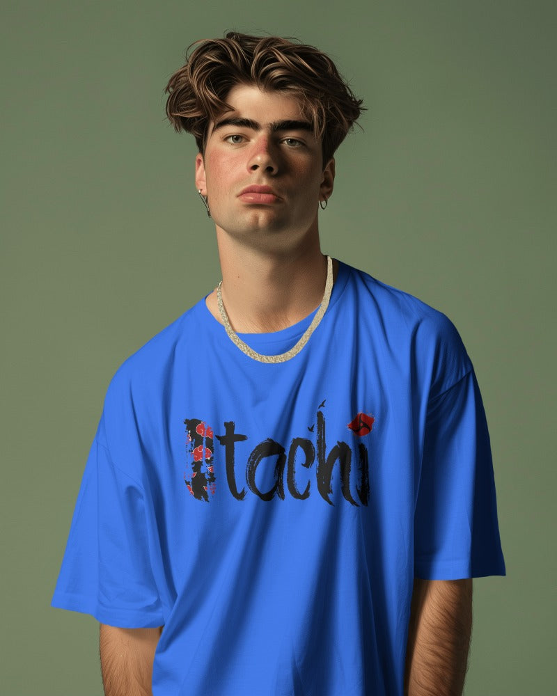 Backbencher Premium Men's Oversized T-Shirt (Printed - Itachi Edition) INK