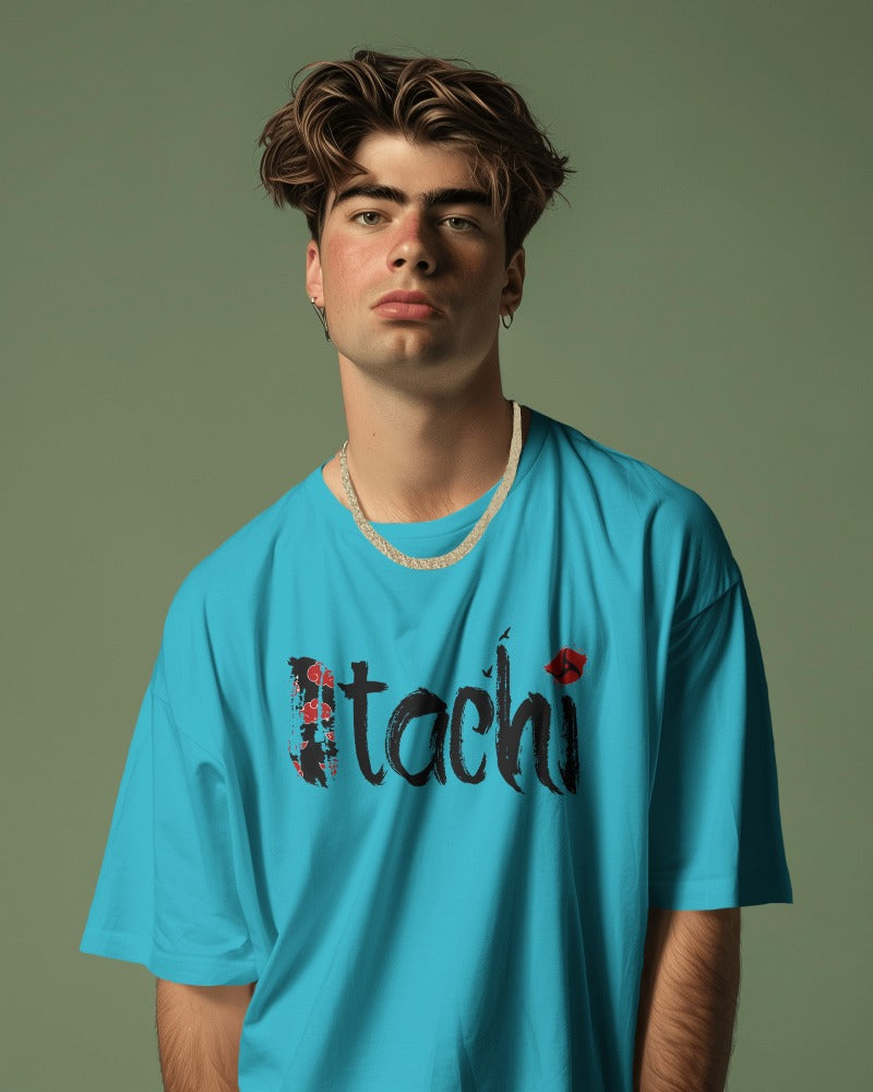 Backbencher Premium Men's Oversized T-Shirt (Printed - Itachi Edition) INK