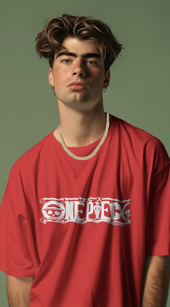 Backbencher Men’s Printed Oversized T-Shirt (One Piece Edition) INK