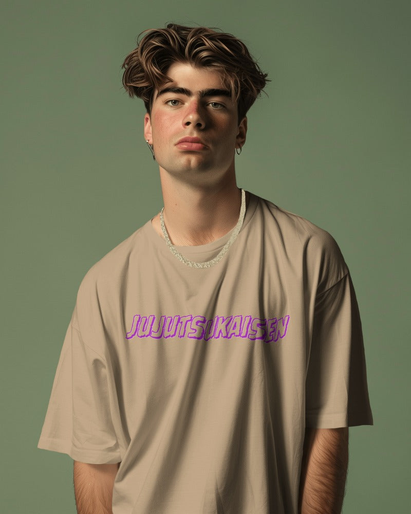 Backbencher Premium Men's Oversized T-Shirt (Printed - Jujutsu Edition) INK