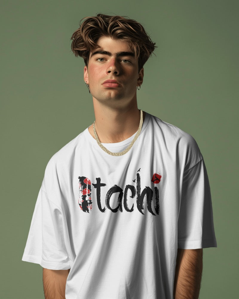 Backbencher Premium Men's Oversized T-Shirt (Printed - Itachi Edition) INK