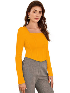 Chic Square Neck Corset Top